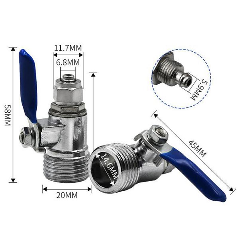 1/2''-1/4'' Ro Feed Filter Water Adapter Ball Valve Tap Reverse Osmosis Switch