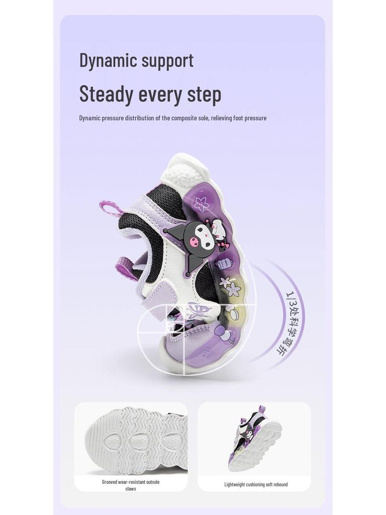Светящиеся кроссовки для девочек Hello Kitty & Kuromi - Тренд осени 2025