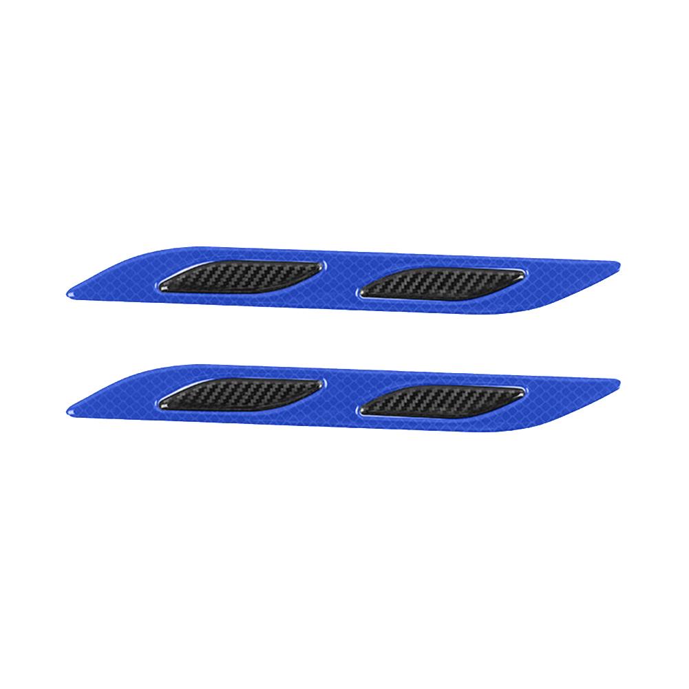 2 шт., светоотражающие полосы для автомобиля, защита для бампера, защитная наклейка из углеродного волокна, предупреждающая наклейка для автомобиля, лента против царапин, украшение автомобиля