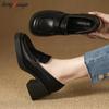 Fashion Shoes Woman 2024 Trend Chunky Loafers Retro Round Toe Mary Janes Shoes Platform Med Heels Oxfords Shoes Lady Vintage Pumps