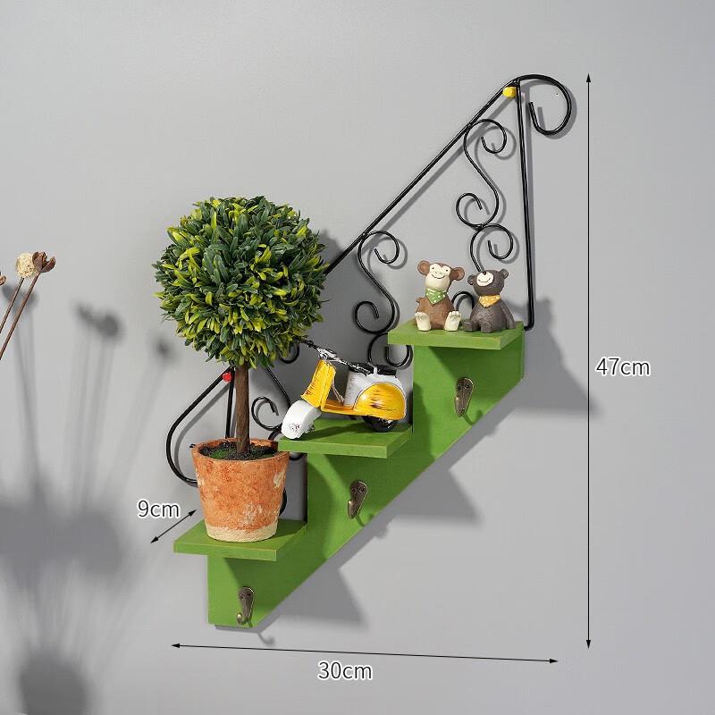Zhongen Wall-Mounted Iron Art Flower Shelf