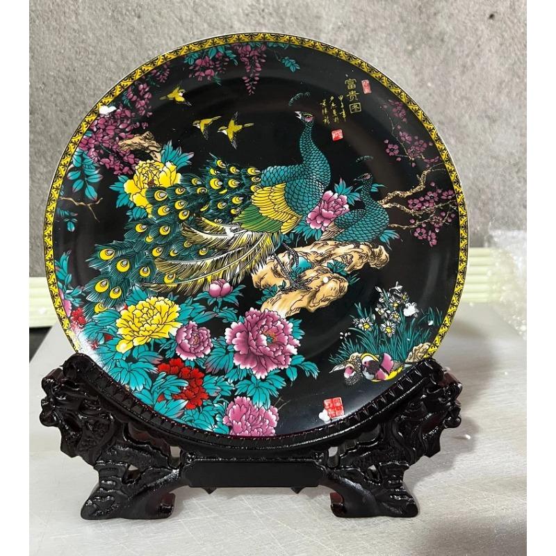 20 см Керамическая тарелка Украшения Домашние украшения Мебель Цветочная композиция Домашнее рукоделие Современный с основанием