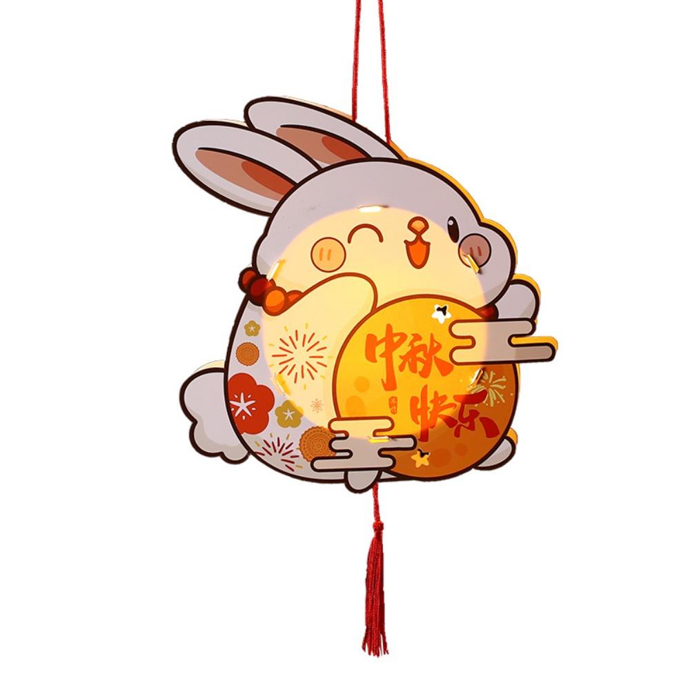 Мультяшный Прозрачный Фонарь-Кролик Ручной работы Фонарь DIY Набор материалов Праздник середины осени