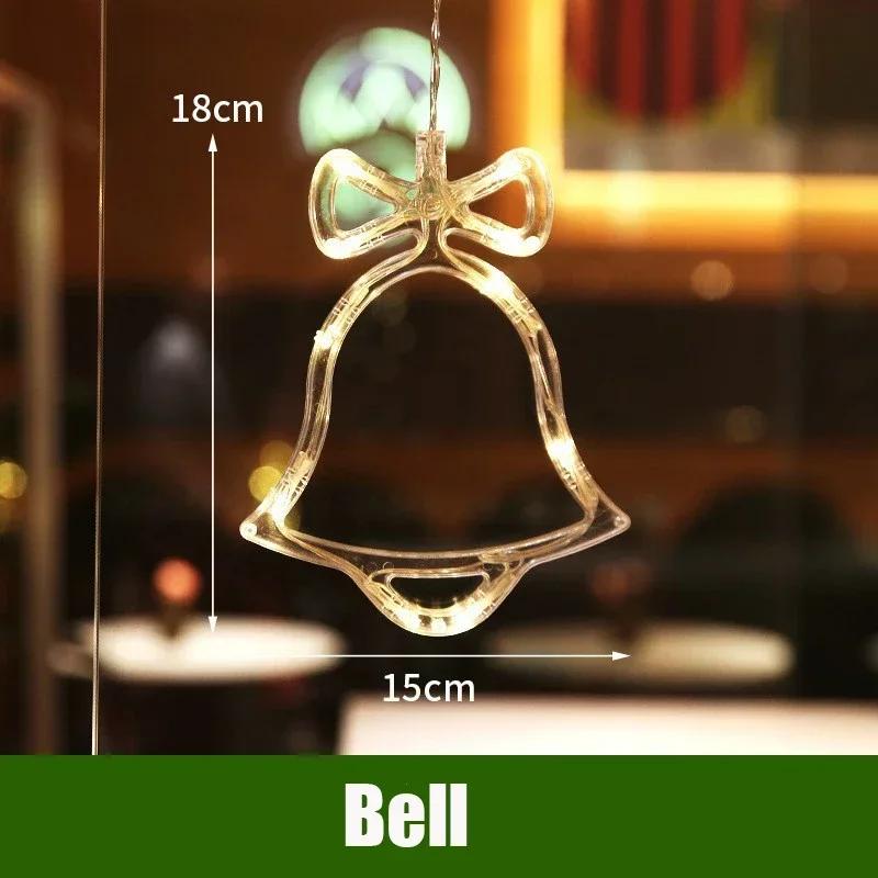 Светодиодная гирлянда Рождественские огни Декоративные огни Санта Клаус Витрина Присоски Огни Рождественская елка Цветные огни