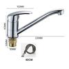 Zinc Alloy Kitchen Sink Faucet Bathroom Basin Faucet Hot Cold Wash Mixer Crane Tap 360 Rotation Sink Faucets Single Handle