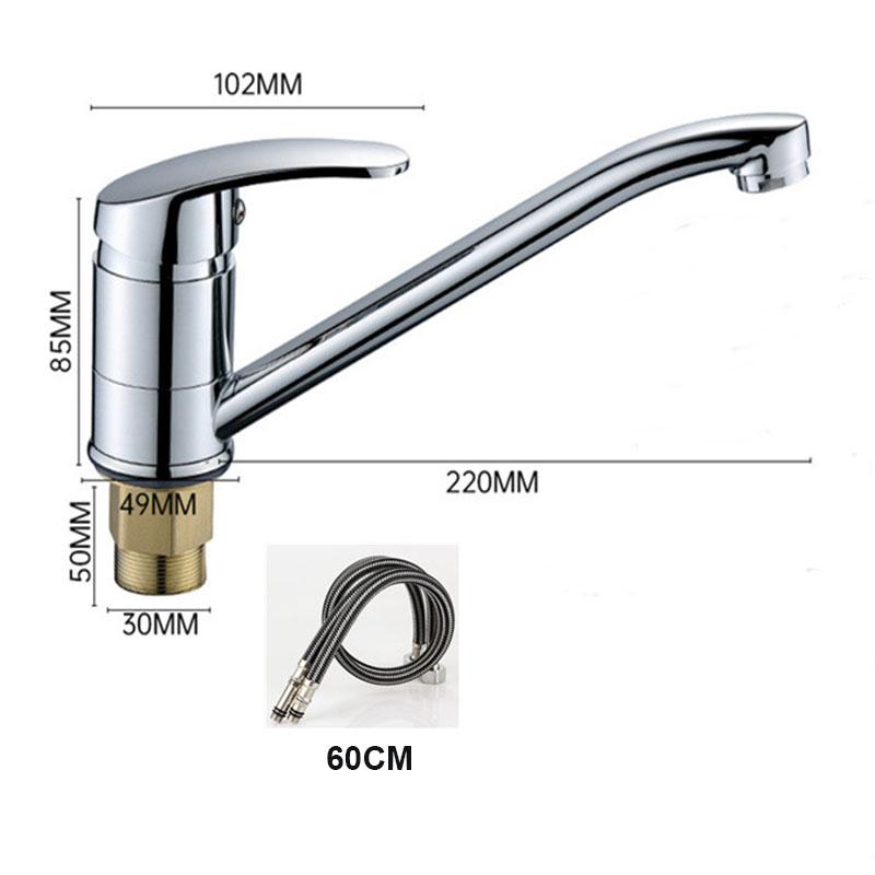 Zinc Alloy Kitchen Sink Faucet Bathroom Basin Faucet Hot Cold Wash Mixer Crane Tap 360 Rotation Sink Faucets Single Handle
