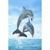 DIY 5D Полный дрель Алмазная картина Дельфин Луна Вышивка Крестом Мозаика Домашний Декор Подарок