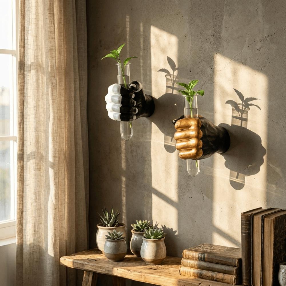 Creative Hydroponic Planter Shelf Resin Planter Holder Modern Flower Pot Office