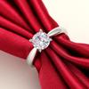 Кольца Huitan Crystal Round Cub Zirconia Brilliant Wedding Band Accessories for Women Luxury Proposal Obliegment Rings Jewelry