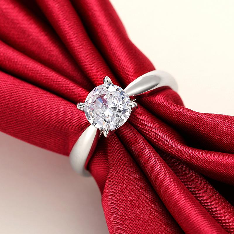 Кольца Huitan Crystal Round Cub Zirconia Brilliant Wedding Band Accessories for Women Luxury Proposal Obliegment Rings Jewelry