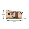 Storybook Shelter LED Solar Resin Cottage Sculpture for Garden, Yard, Patio