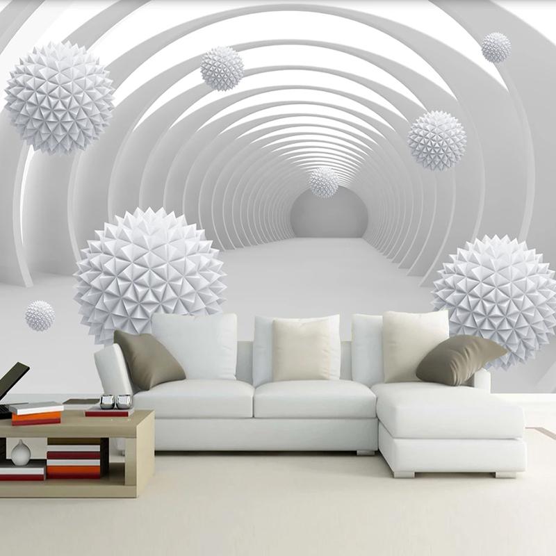 Фото обои абстрактный туннельный декор 3D круговой шар Гостиная диван ТВ фон настенная домашняя роспись