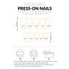 30pcs Press on Nail Almond Fake Nails with Glitter & Rhinestone Decor Artificial Nails for Fingernail DIY Decoration