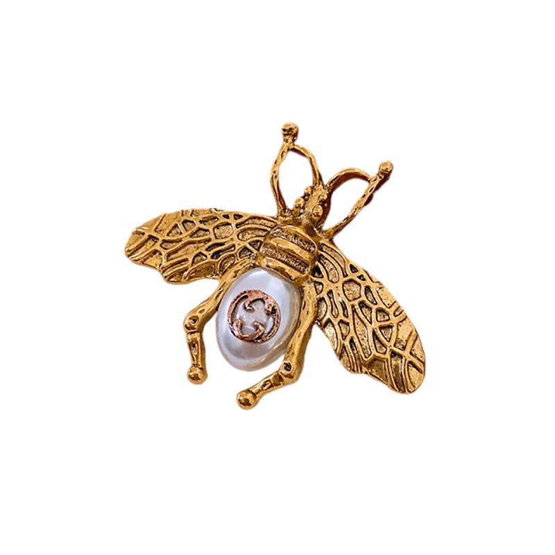 Винтажная Ретро Брошь Пчела Жемчуг Ювелирное Изделие - Классический Женский Модный Аксессуар