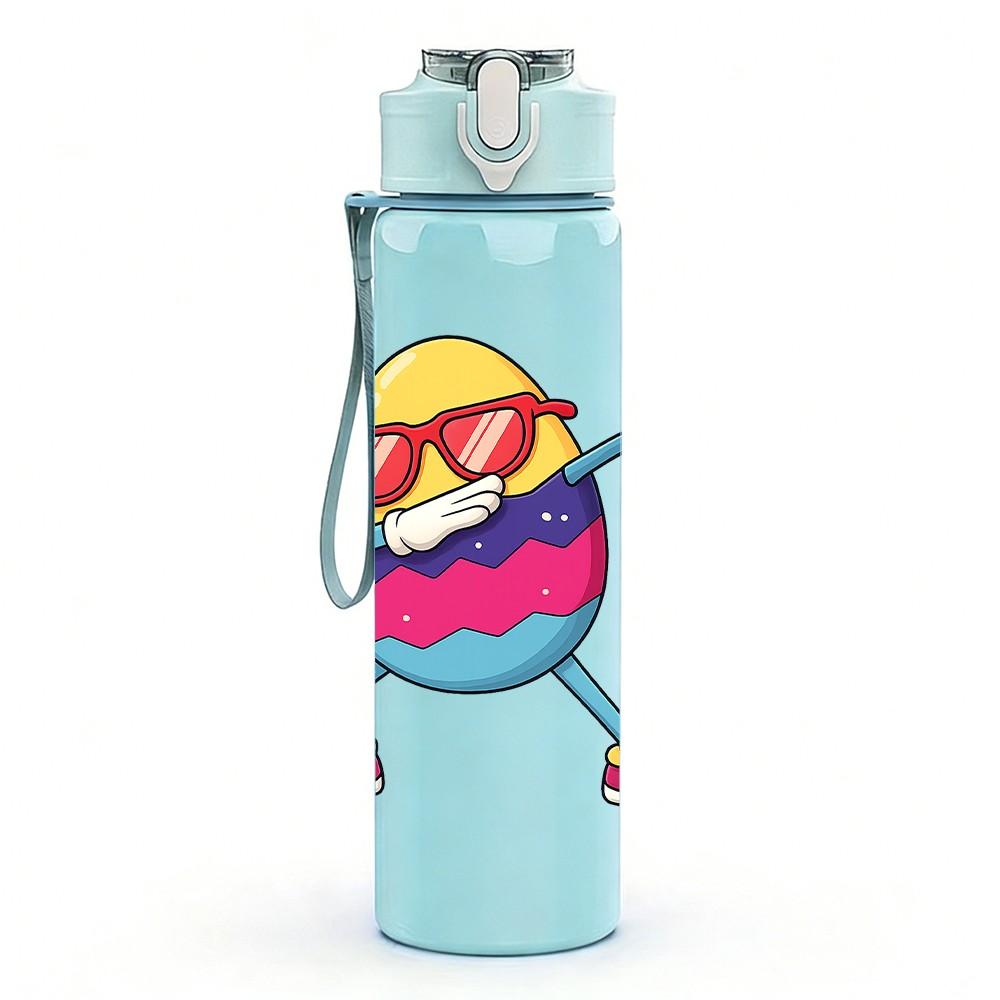 1PC Dancing Girl Bright Color 750ml Color Plastic Sports Water Bottle Leakproof Flip Straw Lid Suitable for Sports Office Home Use
