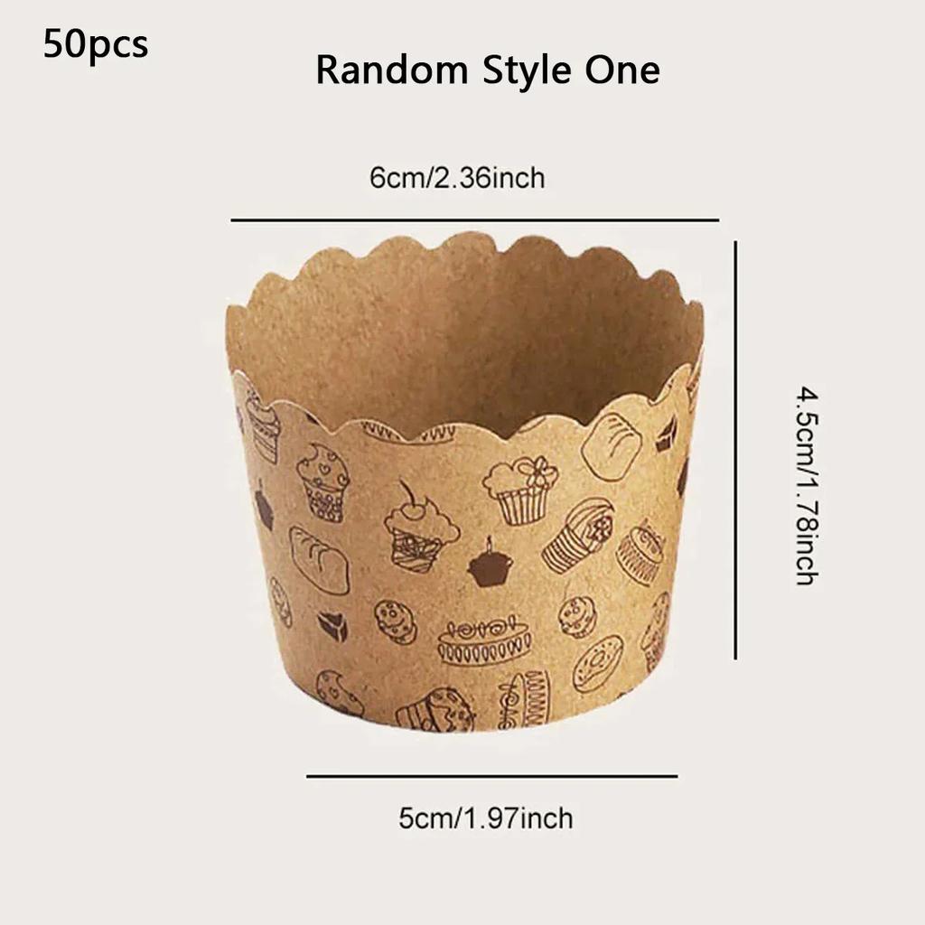 50 шт.-Форма для выпечки кексов, бумажный стаканчик для мусса с крышкой, контейнер для выпечки и кейтеринга, чашка для торта, чашка для маффинов