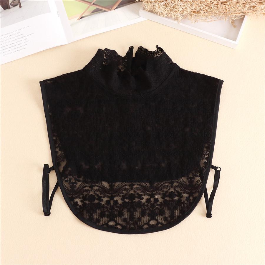 Cotton Fake Collar White Lace Floral Women Detachable False Collar Blouse Removable Stand Collar Tie Sweater Decoration