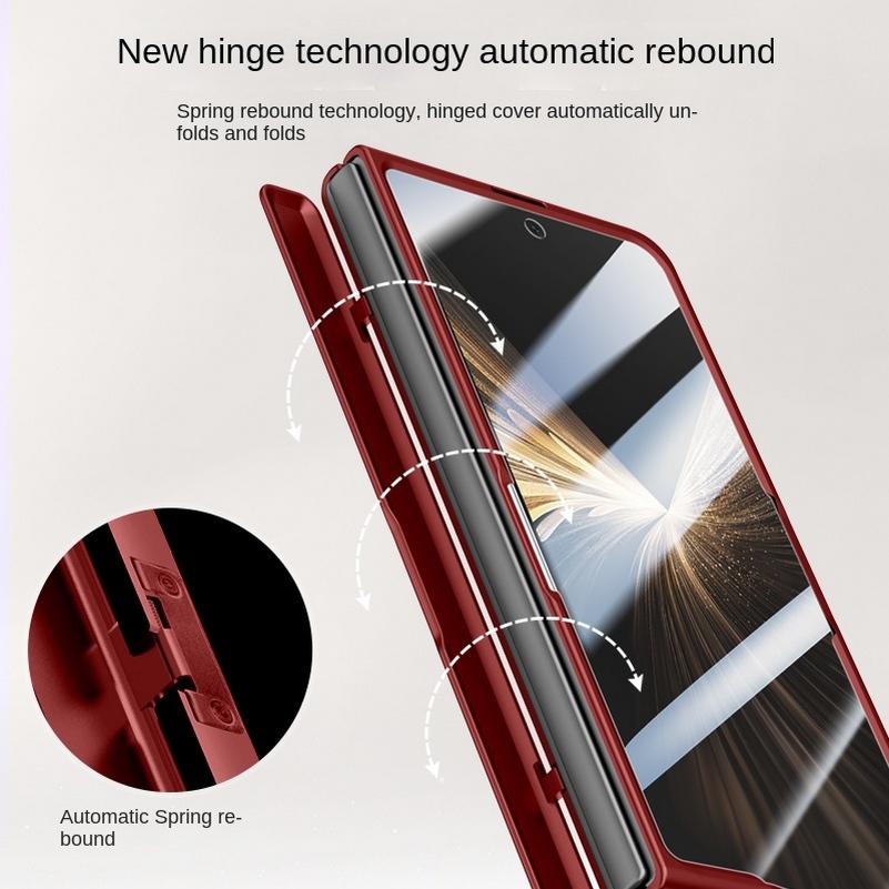 Built-in Magsafe Magnetic With Tempered Glass Film Protect Case For Honor Magic V5 Hinge Protection Cover