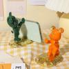 Cute Bear Shape Desktop Decoration Ornaments Resin Crafts Modern Minimalist Mobile Phone Holder Phone Stand