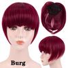 Fringe Bangs Synthetic Hair Extensions Clip In Bangs 6 Inch Short Straight Hairpiece Front Neat Bang Two Side Blonde