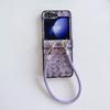 Wrist Strap Luxury PU Leather Phone Case for Samsung Galaxy Z Flip 6 5 4 3 5G Hinge Protection Shockproof Cover