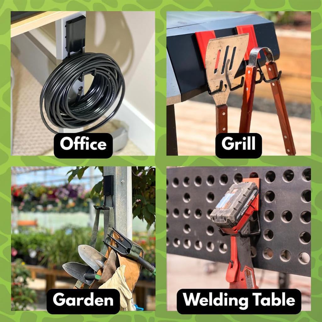 Magnetic Garage Storage Hooks Garden Warehouse Storage Tools Iron Hooks for Warehouse Shelving Bike Racks