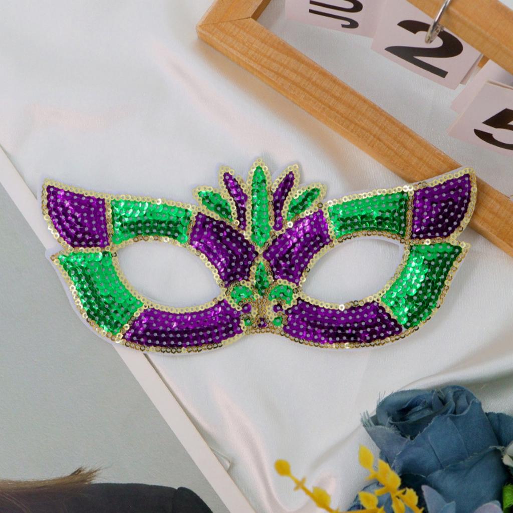 New Three-color Sequin Half-face Mask For Masquerade Parties And Carnivals