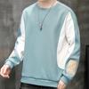 New Spring and Autumn Long-sleeved T-shirt Men's Loose Interior with Casual Zhongshan Sweater On Clothes