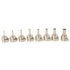 8pcs Heat Gun Nozzles for 850 850A 852 852D 852D+ Air Pump Hot Air Welding Stations Stainless Steel
