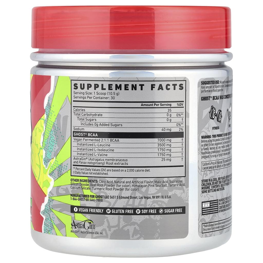 Ghost, BCAA, Kiwi Strawberry, 11.1 oz (315 g)