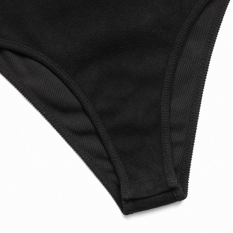 Осенний женский комбинезон с круглым вырезом и полосками, черный, с длинными рукавами