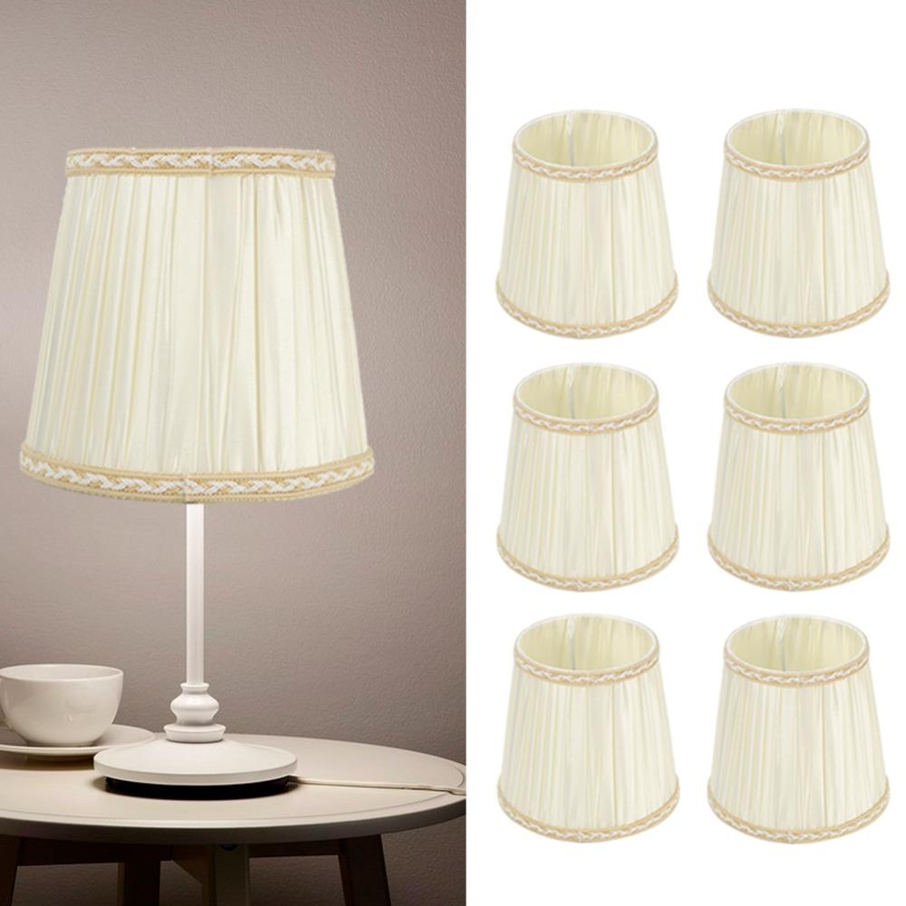 6PCS Crinkle Texture Lamp Cover Cloth Chandelier Lampshade Stylish Small Lamp Shade Wall Lamps