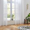 Sandblasted Woven Net Curtain "Alton" 140 X 240 Cm Atmosphera - White