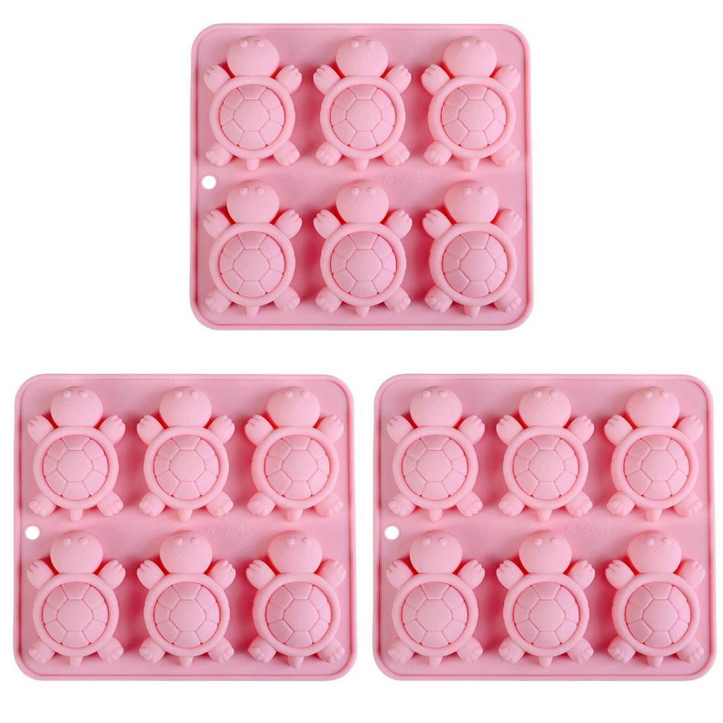 6 Cavity Turtles Ice Tray,Ice Cubes Molds,3D Tortoises Sea Turtles Silicone Mold,DIY Plaster Turtle Figurine Mold For Kitchen