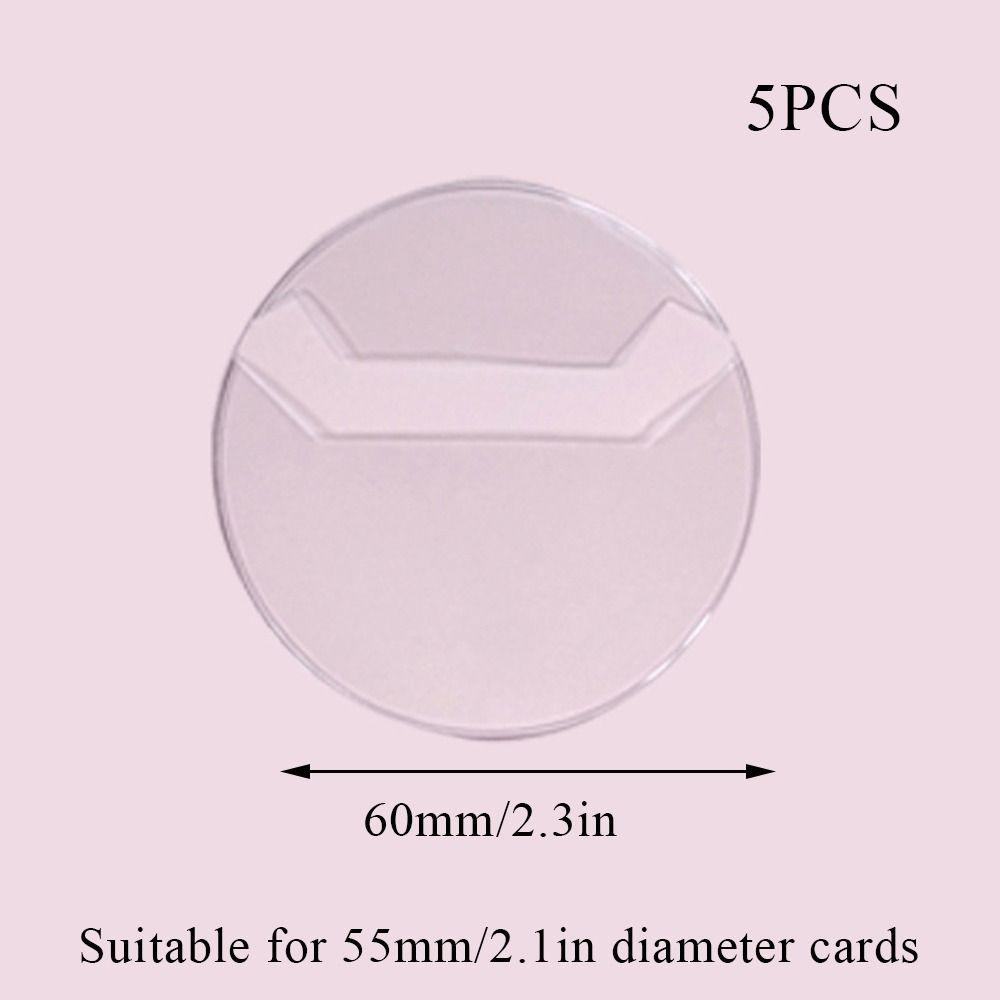 5Pcs Anime Badge Display Sleeve Transparent Badge Protective Sleeve Ita Bag Pin Case Storage Case