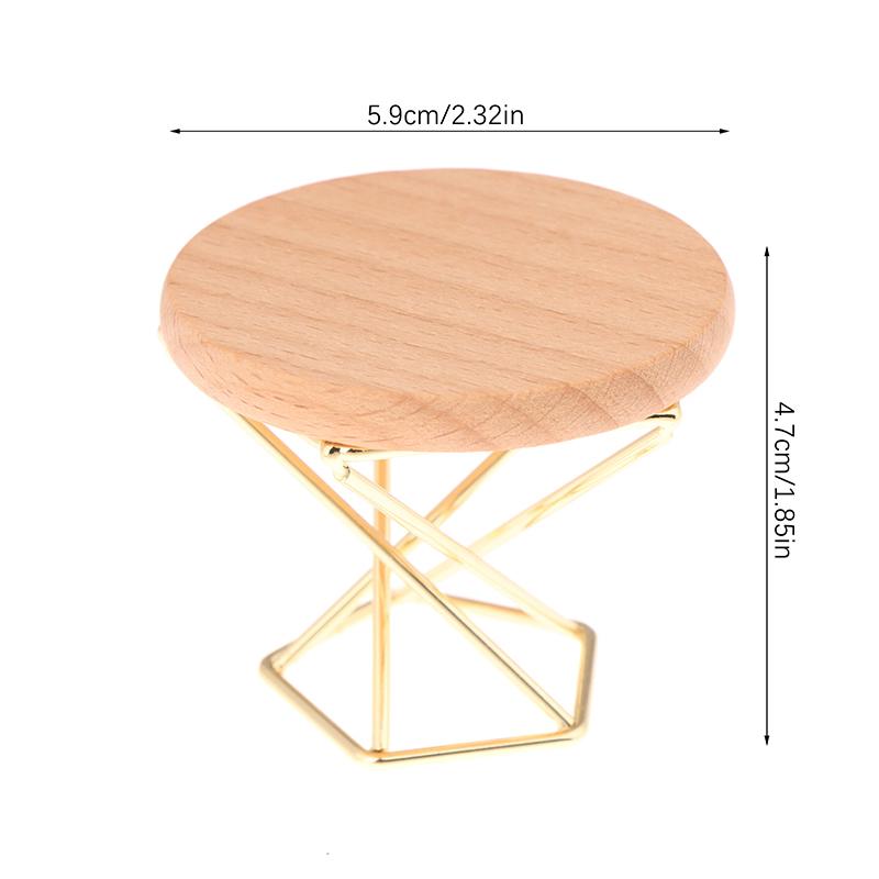 1/12 Кукольный домик Симуляция Журнальный столик Круглый Чайный столик Модель Кукольный дом Миниатюрная мебель Декор Микросцена Строительный реквизит