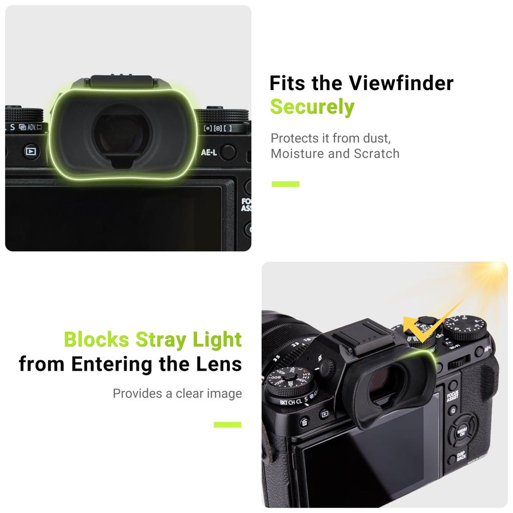 JJC Eye Cup Fujifilm GFX 50S II GFX100 Применимо Совместимо X-T5 X-H2 X-H2S X-T4 X-T3 X-T2 X-T1 X-H1 GFX-50S EC-XT L/M/S/W/GFX