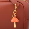 Keychain Mushroom Shape Fade-Resistant Alloy Keyring Backpack Key Holder Women Bags Cars Keys Decoration