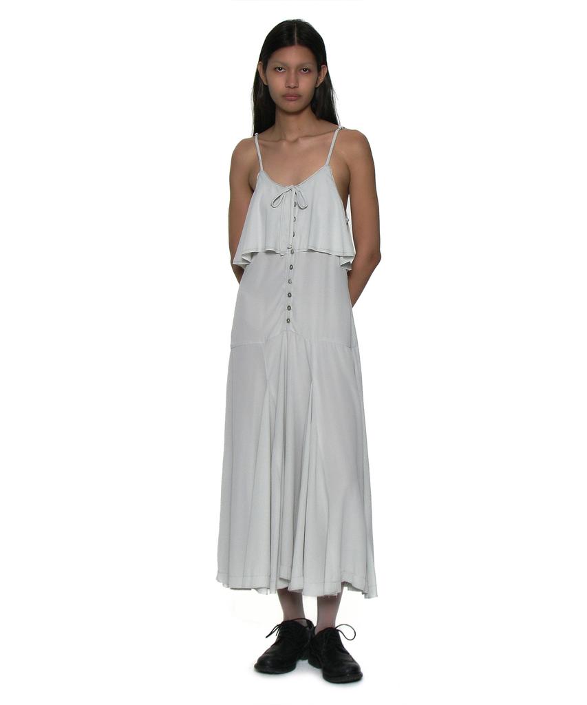 Partimento Woman Ruffle Lace Trim Flare Slip Dress_Mint