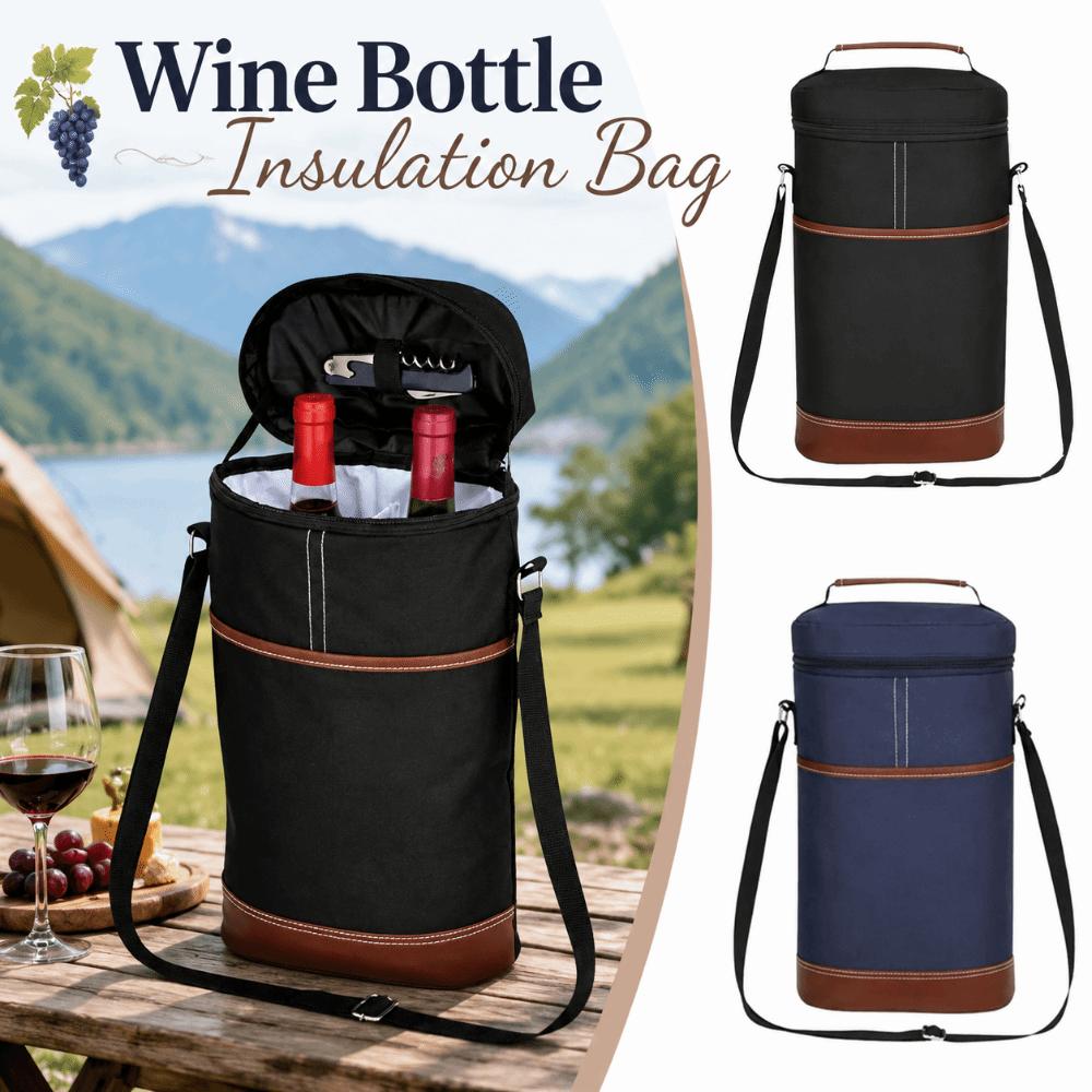 Two-bottle Wine Bottle Insulation Bag 7L Beer Cooler Carrier Bag Wine Bottle Storage Pouch Picnic