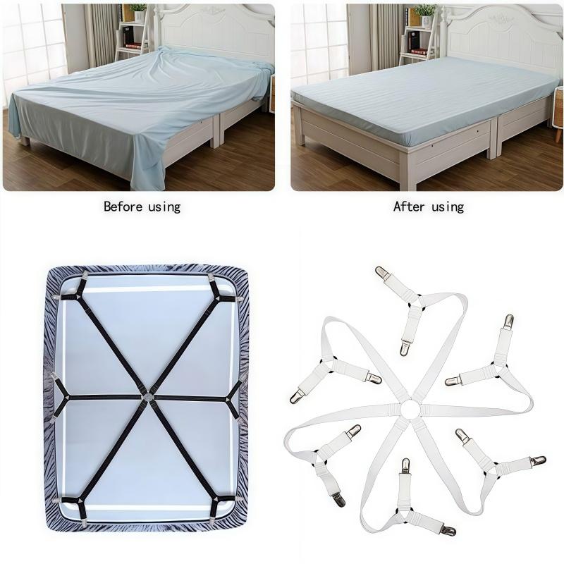 Adjustable Elastic Suspenders Gripper Bed Sheet Belt Fixator Sofa Covers Holder Blanket Mattress Straps Clip