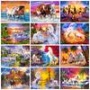 Diamond Painting Kit Horse Sunset Home Decor Full Square Round Embroidery Mosaic Seaside Animal Wall Art
