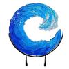 Ocean Wave Sculpture Blue Wave Ornaments Ocean Art for Desktop Decoration