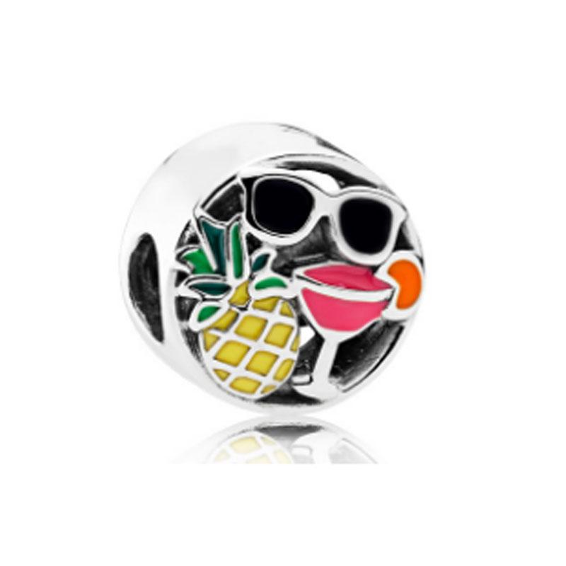 New European Plated Copper Beads Ocean Series Turtle Goldfish Diy Charm Fit Original Pand Bracelet For Gift