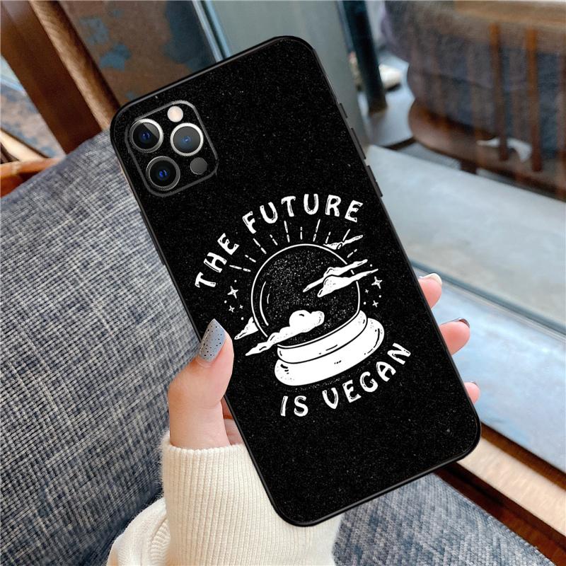 Go Vegan Phone Case For iPhone 16 15 13 12 11 14 Pro Max 12 13 mini XR 15 16 Plus 16e Cover Shell