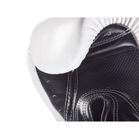 Боксерские перчатки Fairtex из натуральной кожи BGV1 Дышащие Белые 12 унций