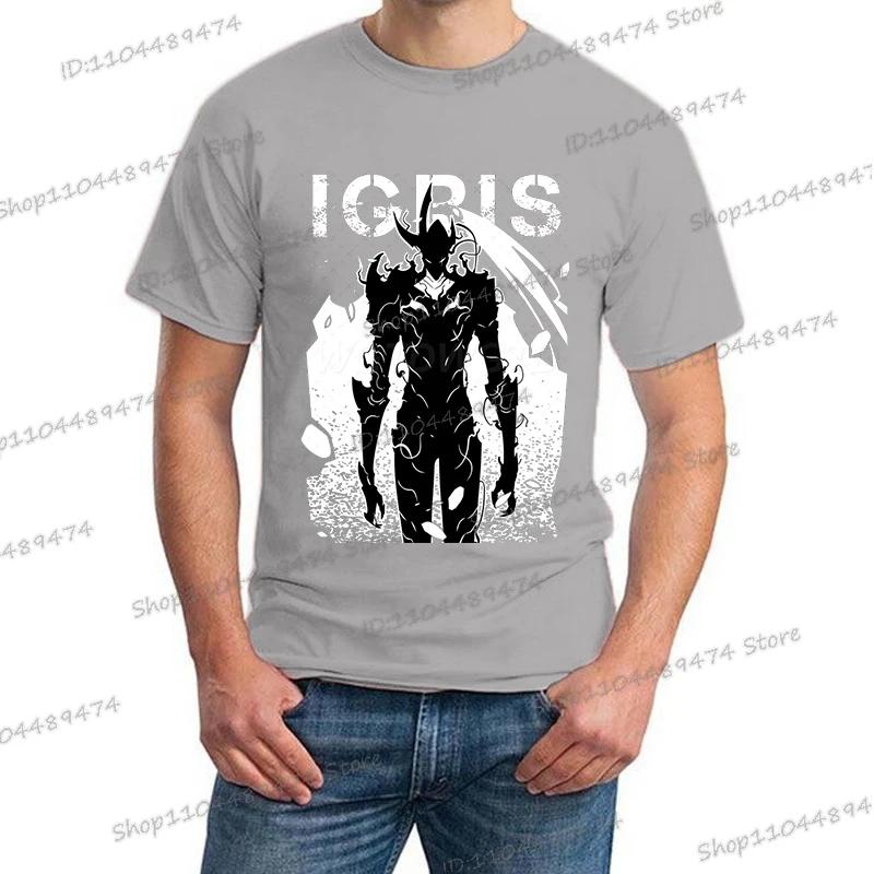 Новая летняя мужская футболка с аниме Solo Leveling, топы, с коротким рукавом, мужская футболка, модная уличная, унисекс, футболки Solo Leveling, одежда