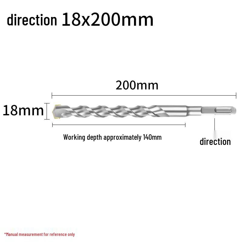 Сверло ударное 4-зубое с квадратным хвостовиком для бетона, сверло 2-зубое с круглым хвостовиком для расширения отверстий 150 мм