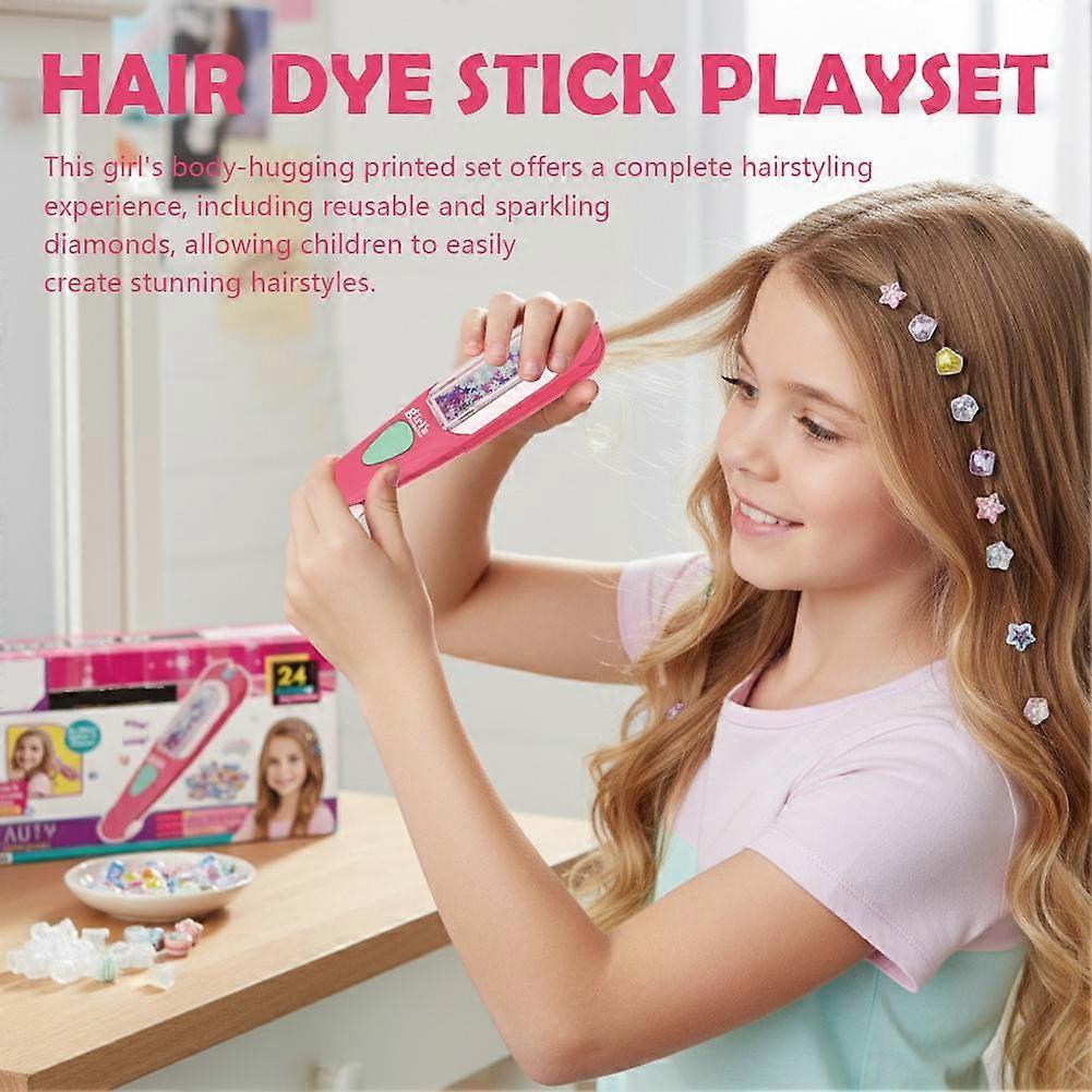 Bead machine toy set Glitter Diamond Styling Tools Hair Gemstone Styling Set