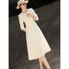 Lan Se Er 2026 Spring Elegant Beaded A-Line Midi Dress
